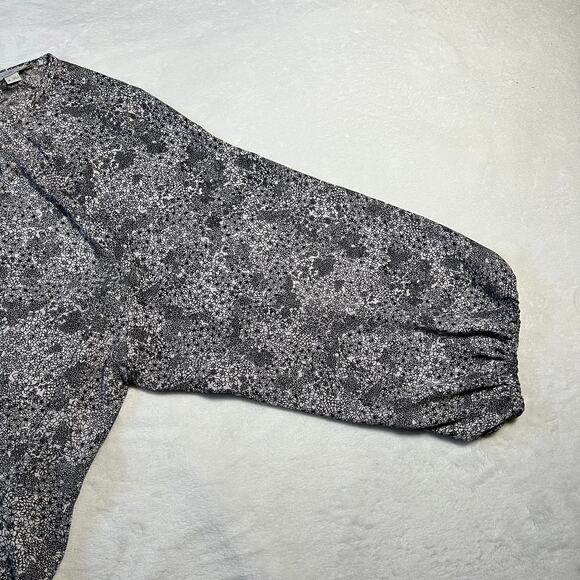 LOFT Crewneck Floral Print Balloon Sleeve Blouse Size X-Large Office Career Boho - Picture 6 of 10